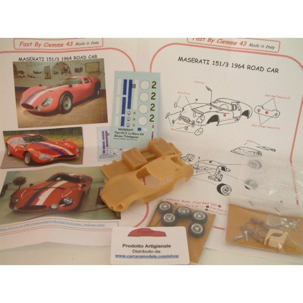 Kit Maserati 151 / 3 road car - stradale corsa 1964 - Resin Kit 1:43